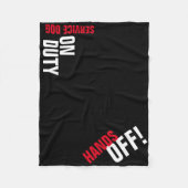 HANDEN AF! Service Hond "Plaats" Deken (Zwart) (Voorkant)