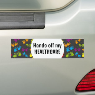Handen af van mijn Healthcare Design Bumpersticker