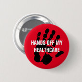 Handen af van mijn Healthcare Design Button (Voorkant /achterkant)