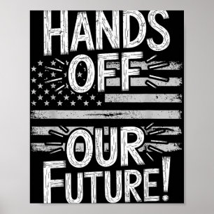 Handen af van onze toekomstige pro-democratie anti poster