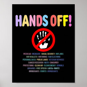 Handen af van protest 2025 poster