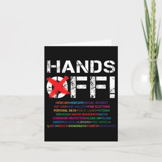 Handen af van protest 2 kaart (Voorkant)