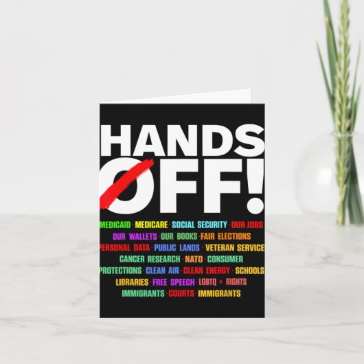 Handen af van protest kaart (Voorkant)