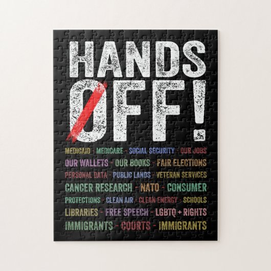 Handen af van protest legpuzzel (Verticaal)