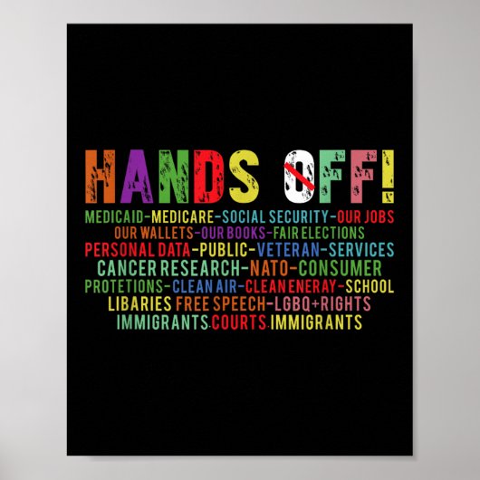 Handen af van protest poster (Voorkant)