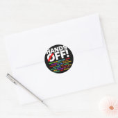 Handen af van protest ronde sticker (Envelop)