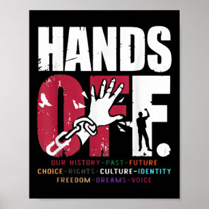 Handen af van protest sociale zekerheid en Medicar Poster
