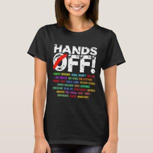 Handen af van protest sociale zekerheid en Medicar T-shirt