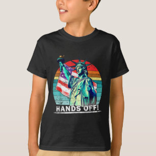 Handen af van protest sociale zekerheid en Medicar T-shirt