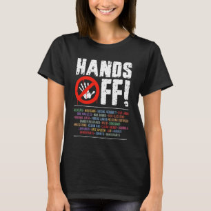 Handen af van protest sociale zekerheid en Medicar T-shirt