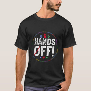 Handen af van protest sociale zekerheid en Medicar T-shirt