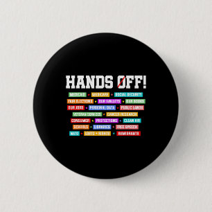 Handen af van protest Sociale zekerheid verzet zic Ronde Button 5,7 Cm