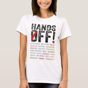 Handen af van protest t-shirt