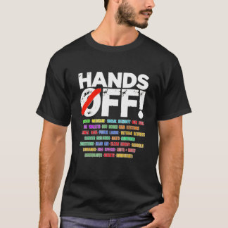 Handen af van protest t-shirt