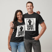 Handen af van protest T-shirt – Bold Statement Gra (Unisex)