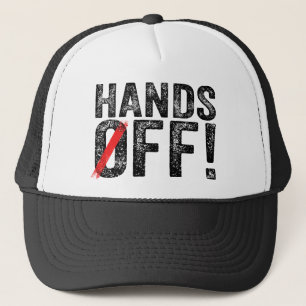 Handen af van protest trucker pet