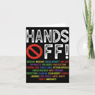 Handen af van protest van sociale zekerheid verzet kaart