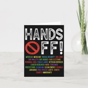 Handen af van protest van sociale zekerheid verzet kaart