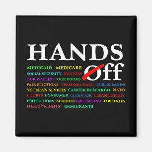 Handen af van protest zaterdag 5 april Mannen Vrou Magneet