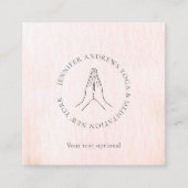 Handen Beige Roze Vierkante Visitekaartje (Voorkant)