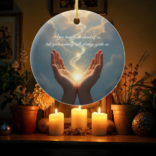 Handen bevrijden de ziel, vrede, sympathie keramisch ornament
