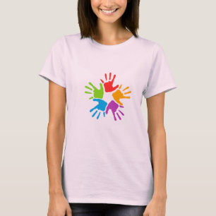 "Handen" Dames Bella Ringer T-shirt