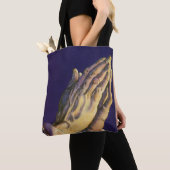  handen die bidden met de ster van Bethlehem Draagtas (Dichtbij)