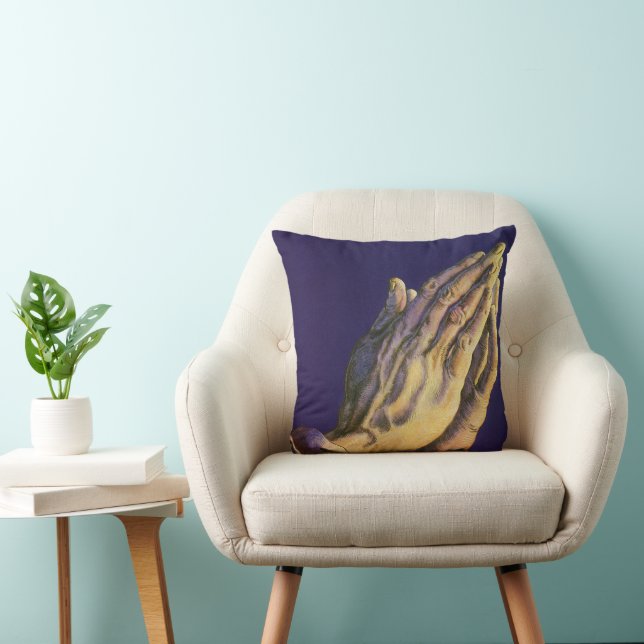  handen die bidden met de ster van Bethlehem Kussen (Stoel)