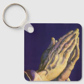  handen die bidden met de ster van Bethlehem Sleutelhanger (Voorkant)