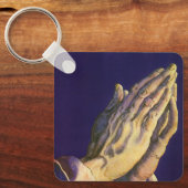  handen die bidden met de ster van Bethlehem Sleutelhanger (Voorkant)