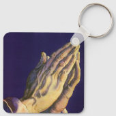  handen die bidden met de ster van Bethlehem Sleutelhanger (Achterkant)