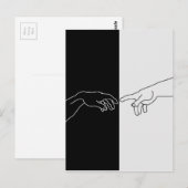 Handen die de creatie van Adam tonen Briefkaart (Voorkant / Achterkant)