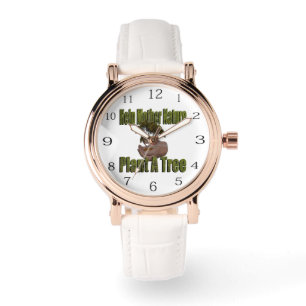 Handen die een groeiende boom vasthouden, help moe horloge