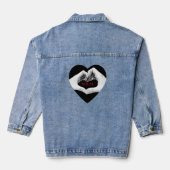 Handen die Hartminnaars Initialen vormen Denim Jacket (Achterkant)