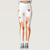 handen en harten leggings (Voorkant)
