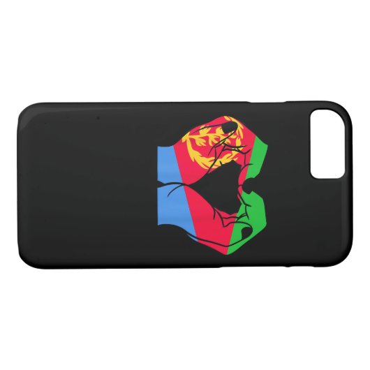 Handen hart met Eritrese vlag Case-Mate iPhone Case (Achterkant (Horizontaal))
