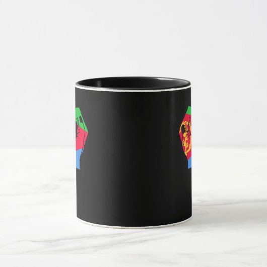 Handen hart met Eritrese vlag Mok (Midden)