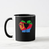 Handen hart met Eritrese vlag Mok (Links)