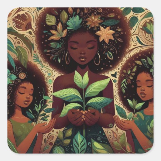 Handen Houd Planten Sticker (Voorkant)