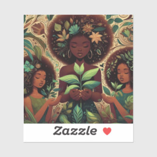 Handen houden Planten op maat gesneden vinyl Stick Sticker