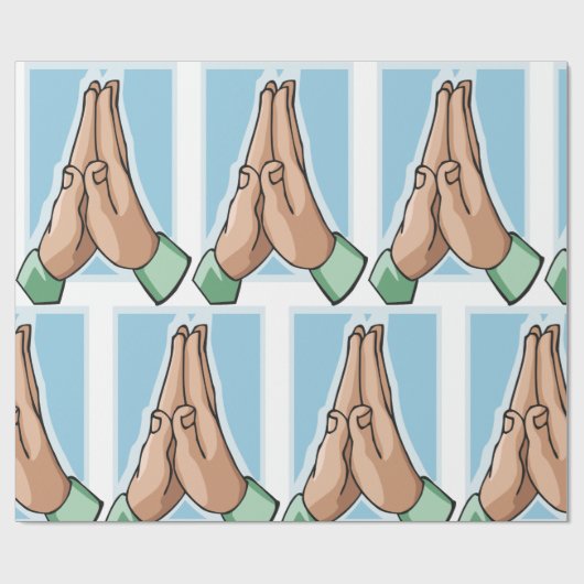 Handen in gebed cadeaupapier (Vlak)