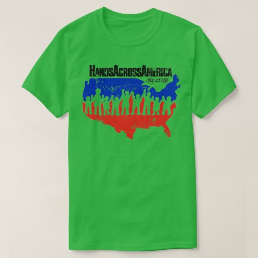 Handen in heel Amerika T-shirt (Design voorkant)