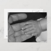 Handen in zwart-wit briefkaart (Voorkant / Achterkant)