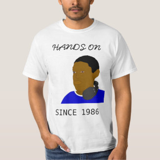Handen op 1986 (vlakte) t-shirt