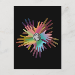 Handen over de hele wereld briefkaart