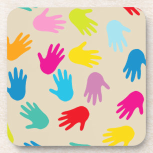 Handen over de hele wereld, onderzetter set