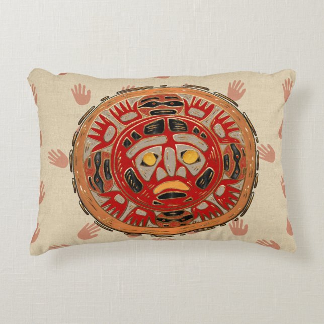 Handen over de zon accent kussen (Voorkant)