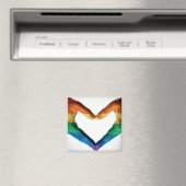 Handen schilderd als regenbooghart magneet (Insitu (Vaatwasser))