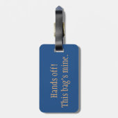 "Handen uit!" Bagage label (Achterkant verticaal)