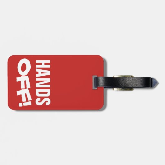 HANDEN UIT! BAGAGELABEL (Achterkant horizontaal)